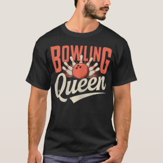Bowling Queen Schattige Dames T-shirt