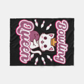 Bowling Queen 'Schattigee Vrouwen Girly Kawaii Ani Fleece Deken (Voorkant (Horizontaal))