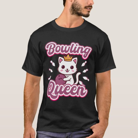 Bowling Queen 'Schattigee Vrouwen Girly Kawaii Ani T-shirt (Voorkant)