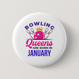 Bowling Queens wordt in januari geboren Ronde Button 5,7 Cm