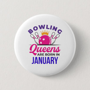 Bowling Queens wordt in januari geboren Ronde Button 5,7 Cm