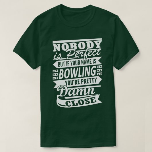 Bowling Quote T-shirt (Design voorkant)