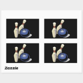 Bowling Rechthoekige Sticker (Vel)