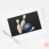 Bowling Rechthoekige Sticker (Envelop)