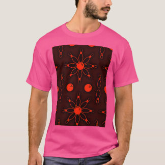 Bowling Red Naadloos behangpapier T T-shirt
