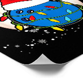 Bowling Reindeer Christmas Shirt Pajama Srt X-mas  Poster (Hoek)