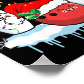 Bowling ReindeSanta Hat-kerstcaderolletje Poster (Hoek)