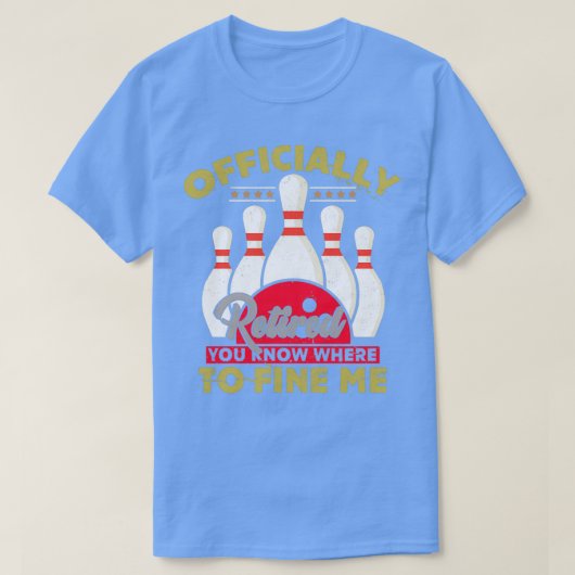 Bowling Retirement Gift in ruste Bowler Unieke Bow T-shirt (Design voorkant)