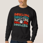 Bowling Retro Groovy Bowling  Bowler Trui (Voorkant)