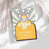 Bowling Retro Kids Verjaardagsfeestje Kaart