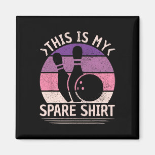 Bowling Retro Vrouwen Meisjes Kind Funny Bowling D Magneet