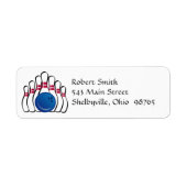 Bowling Return Address Labels (Voorkant)