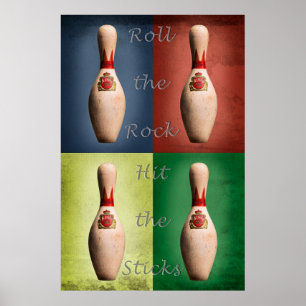Bowling, Rol de Steen, Sla de Kegels Poster