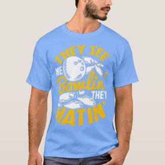 Bowling Roll Pins Strike Bowler Sportteam T-shirt