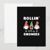 Bowling Rollen Met Mijn Gnomies Grappige Gnome Pri Kaart (Voorkant / Achterkant)