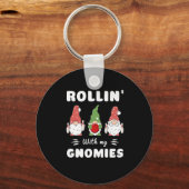 Bowling Rollin met mijn Gnomen Funny Gnome Premiu Sleutelhanger (Voorkant)