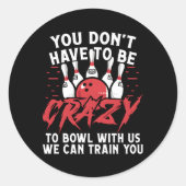 Bowling Ronde Sticker (Voorkant)