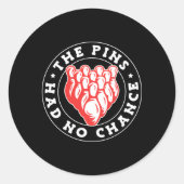 Bowling Ronde Sticker (Voorkant)