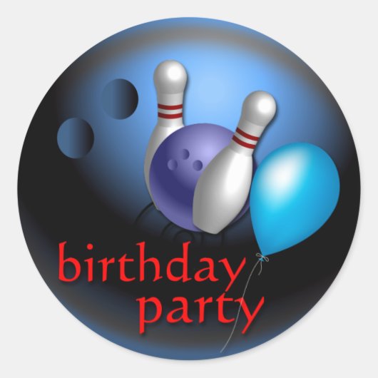 Bowling Ronde Sticker (Voorkant)