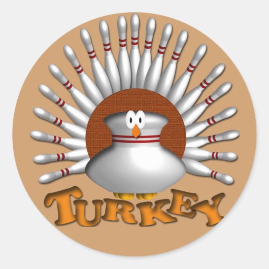 Bowling Ronde Sticker (Voorkant)