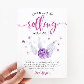 Bowling Roze Verjaardag Bedankt voor het Rollen Me