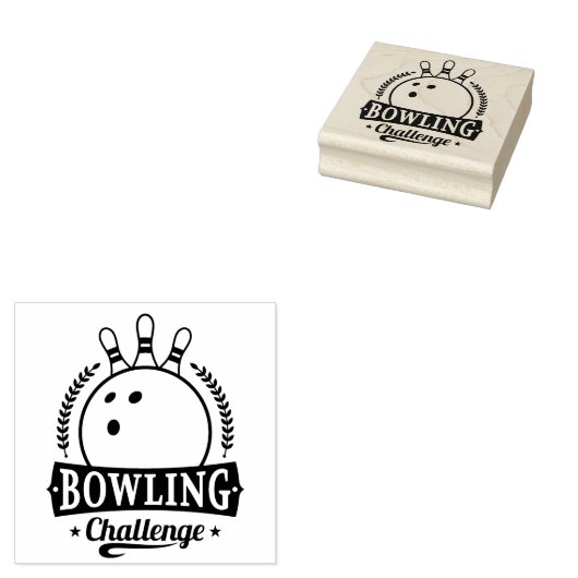 Bowling Rubberstempel (Gestempeld)