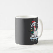 Bowling Santa Hat Funny Christmas Long Sleeve  Koffiemok (Voorkant rechts)