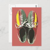  Bowling-schoenen Retro Bowling Briefkaart (Voorkant / Achterkant)