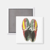 Bowling-schoenen Retro Bowling Magneet (Voorkant / Achterkant)