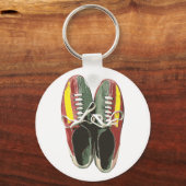 Bowling-schoenen Retro Bowling Sleutelhanger (Voorkant)