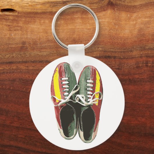  Bowling-schoenen Retro Bowling Sleutelhanger (Voorkant)