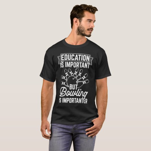 Bowling School Bowler Strike Bowling Fanatic Bowli T-shirt (Voorkant volledig)