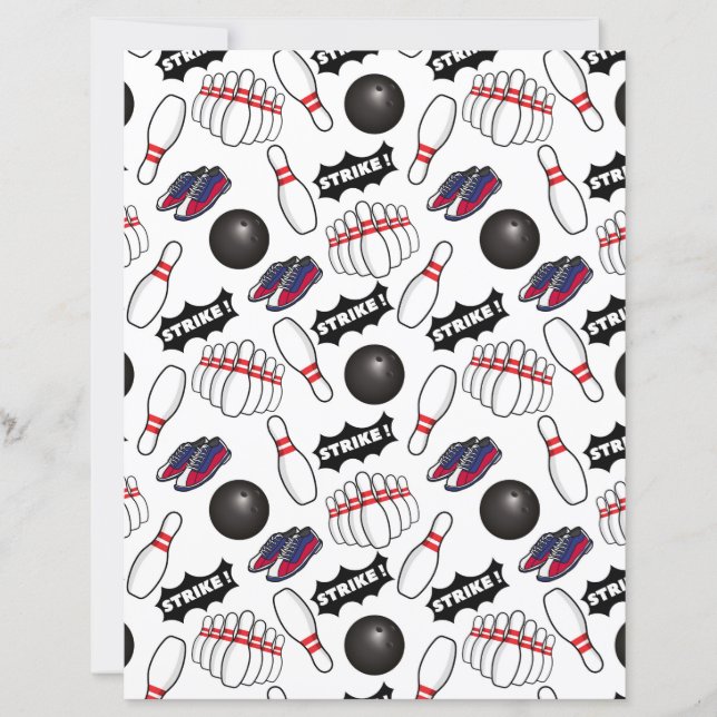 Bowling Schrapboek Papier (Voorkant)