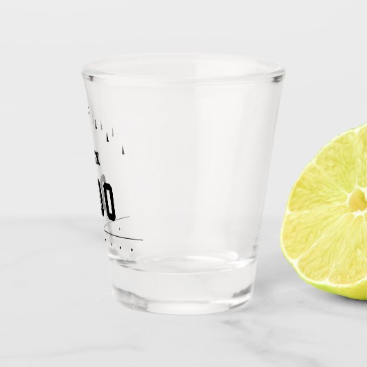 Bowling-score en -naam op maat shot glas (Rechts)