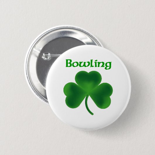 Bowling Shamrock Ronde Button 5,7 Cm (Voorkant /achterkant)