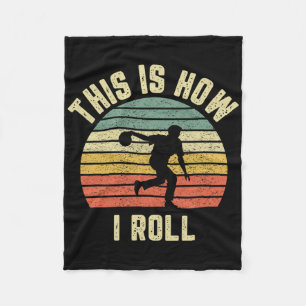 Bowling Shirt Dit is hoe ik rol Retro Design T-shi Fleece Deken