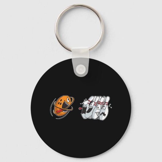 Bowling-shirt Funny Bowler Vrouwen Mannen Team Pin Sleutelhanger (Voorkant)