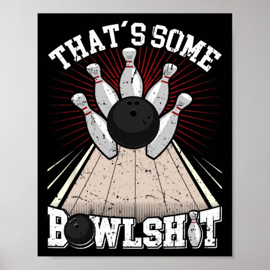 Bowling Shirt Grappig Dat is een aantal bowl bowle Poster (Voorkant)