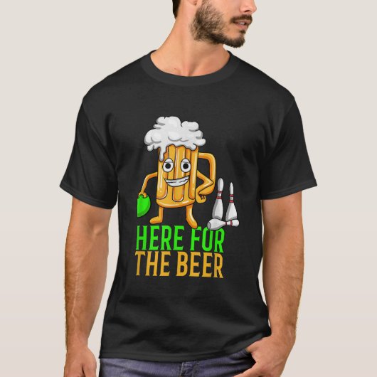 Bowling Shirt hier voor het bier Drink nieuwigheid (Voorkant)