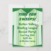 Bowling Shirt Party Kaart (Voorkant)