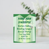 Bowling Shirt Party Kaart (Staand voorkant)