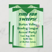 Bowling Shirt Party Kaart (Voorkant / Achterkant)