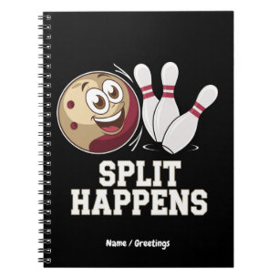 Bowling Shirt voor mannen en vrouwen Funny Split H Notitieboek