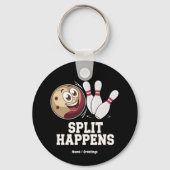 Bowling Shirt voor mannen en vrouwen Funny Split H Sleutelhanger (Voorkant)