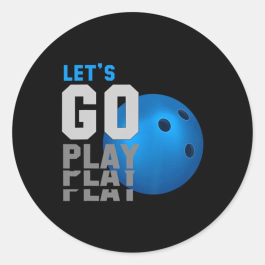 Bowling Shirt voor Mannen Ronde Sticker (Voorkant)