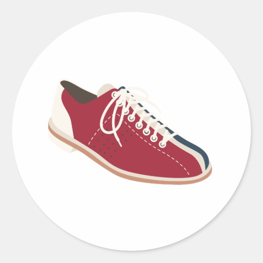 Bowling Shoe Ronde Sticker (Voorkant)