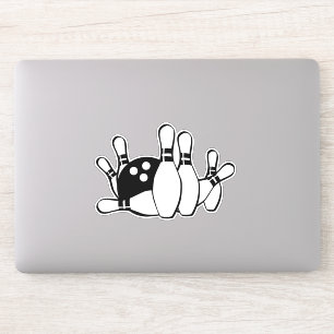 Bowling Silhouet MET Bowling Pins en Bal Sticker