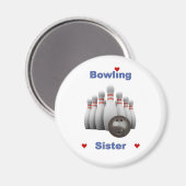 Bowling Sister Hearts Magneet (Voorkant / Achterkant)