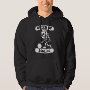 Bowling Skeleton Team League - Alley Bowler Queen Hoodie