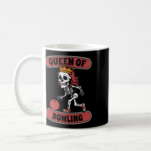 Bowling Skeleton Team League - Alley Bowler Queen Koffiemok (Links)